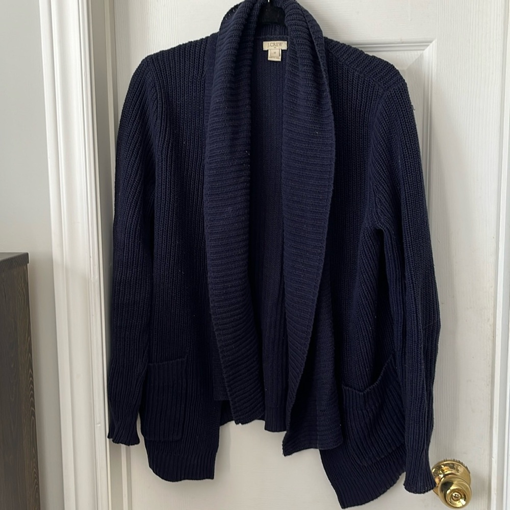 J.Crew navy sweater with pockets